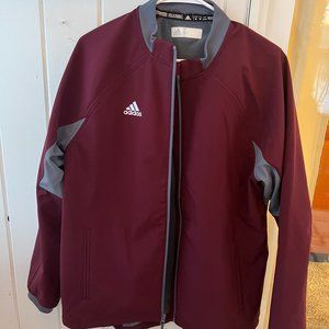 Adidas Maroon & Grey Zip Up - Size M